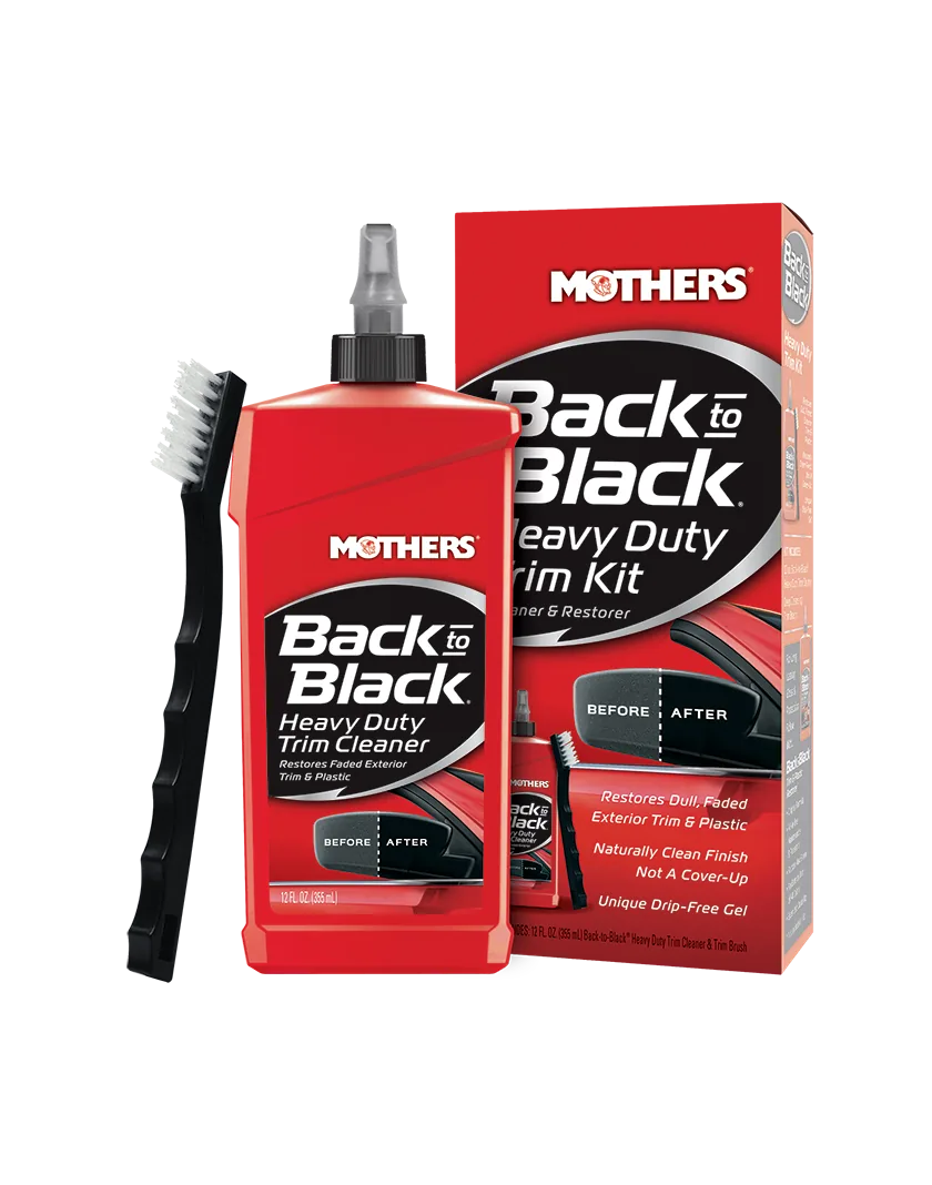 Mothers® Back-to-Black® Heavy Duty Trim Cleaner Kit - Plastik Trim Temizlik Seti / 355ml